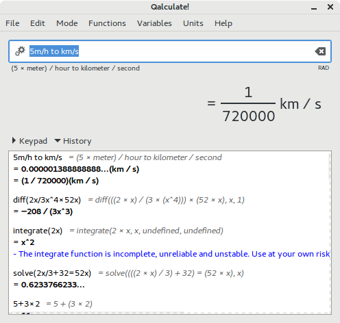 Calculation History